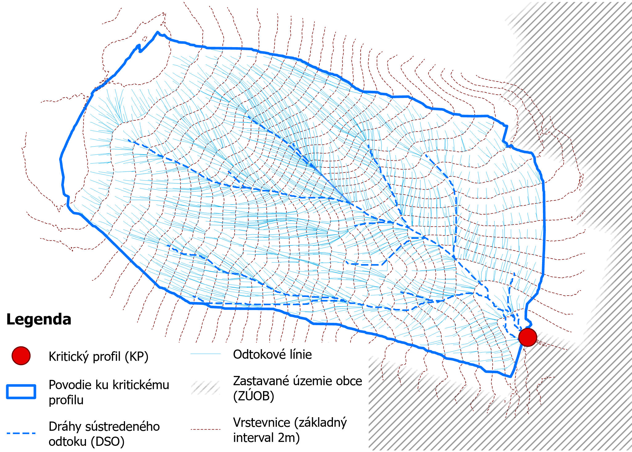 Zobrazenie odtokových línií
