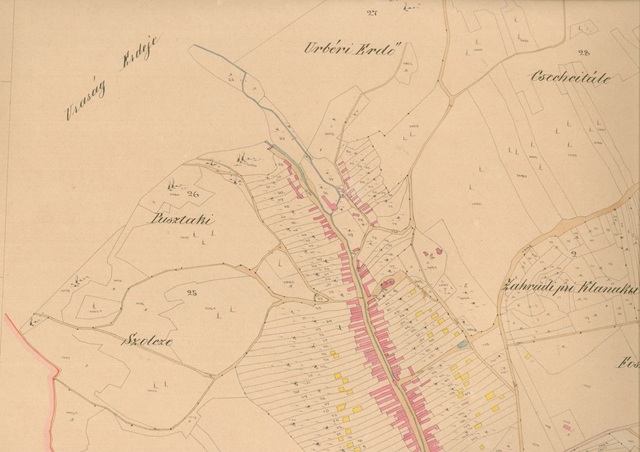 Obnovená konkretuálna mapa - Doľany, 1879