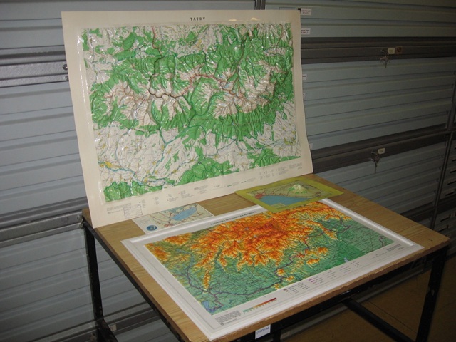 Ukážka reliéfnych máp