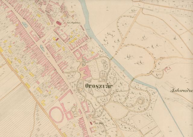 Pôvodná katastrálna mapa Rusovce, 1881
