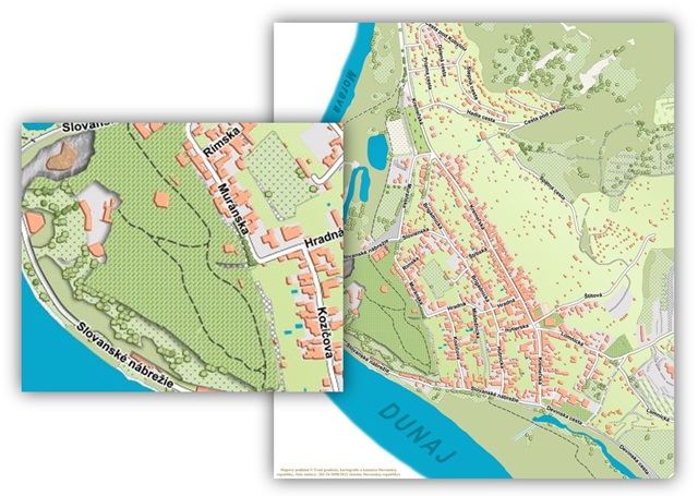 Ukážka mapy s tématickými prvkami