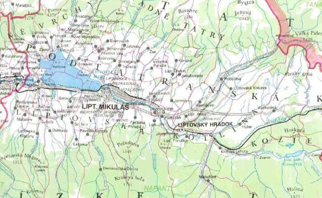 Ukážka Mapy krajov SR 1 : 200 000 – Žilinský kraj Ukážka Mapy krajov SR 1 : 200 000