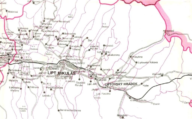 Ukážka Mapy krajov SR 1 : 200 000 - Žilinský kraj, redukovaná verzia Ukážka Mapy krajov SR 1 : 200 000, redukovaná verzia